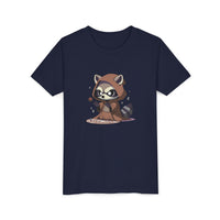 Raccoon Hoodie Youth Short Sleeve Tee - Perfect for Playtime and Parties