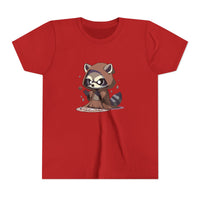 Raccoon Hoodie Youth Short Sleeve Tee - Perfect for Playtime and Parties