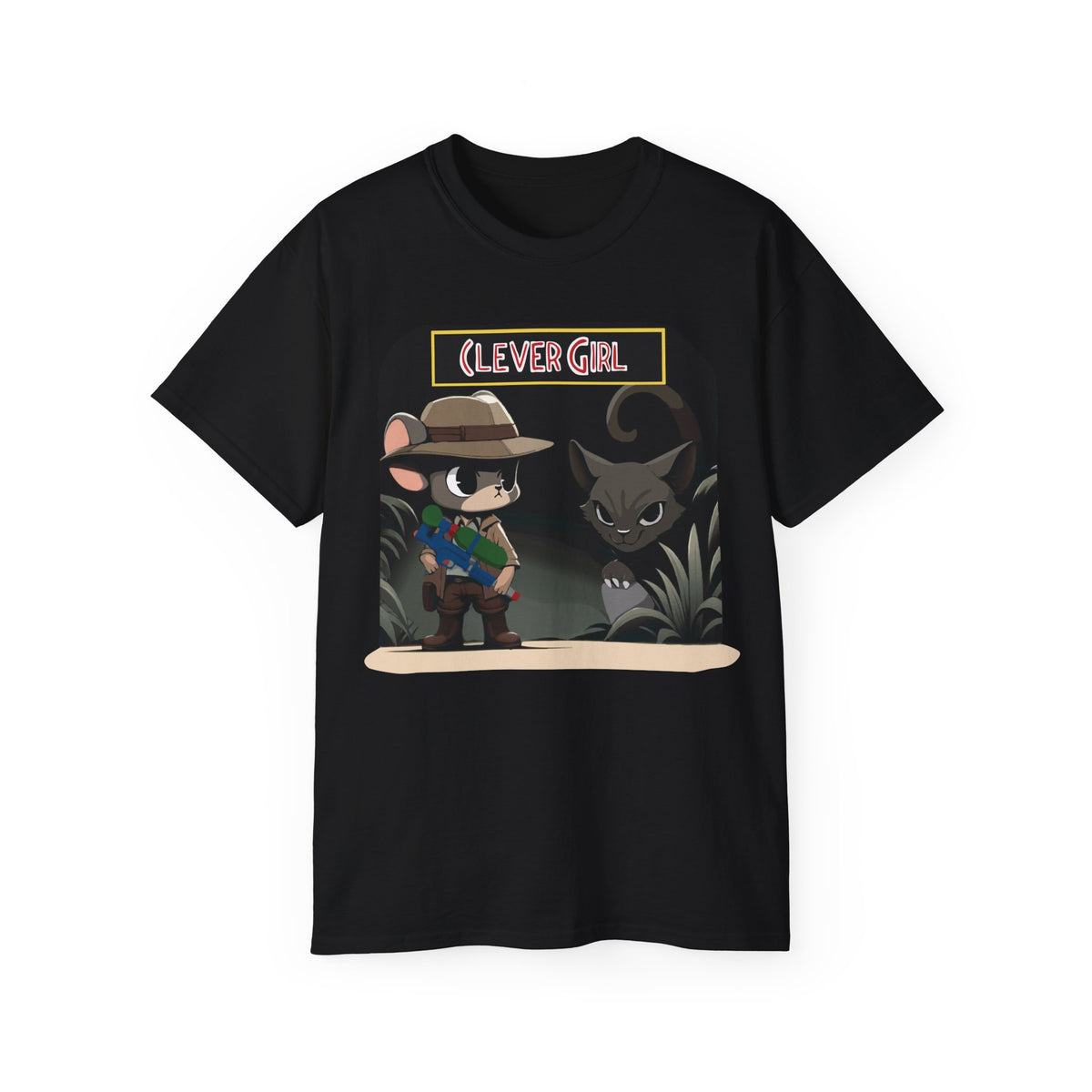 Clever Girl Graphic Tee, Fun Cartoon Shirt, Unisex Casual Top, Unique Gifts for Animal Lovers, Birthday and Everyday Wear