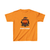 Spooky Cute: Jack-o'-lantern and Crow T-Shirt for Kids