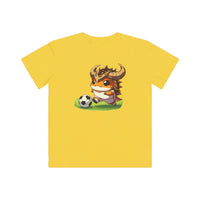 Personalized Kids Soccer T-Shirt with Cute Horned Toad Design