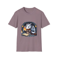 Fantasy Dragon Wizard Unisex Softstyle T-Shirt - Perfect for Gamers and Fantasy Lovers