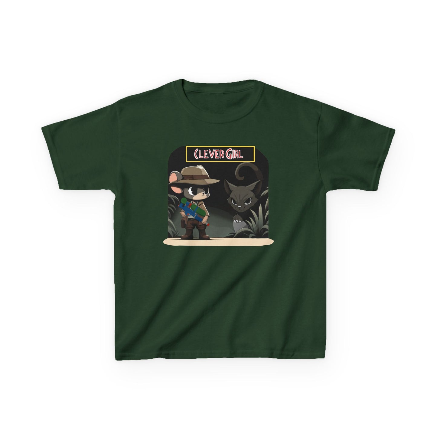 Clever Girl Kids Tee, Fun Graphic T-Shirt for Children, Adventure Shirt, Birthday Gift for Kids, Cute Animal Tee