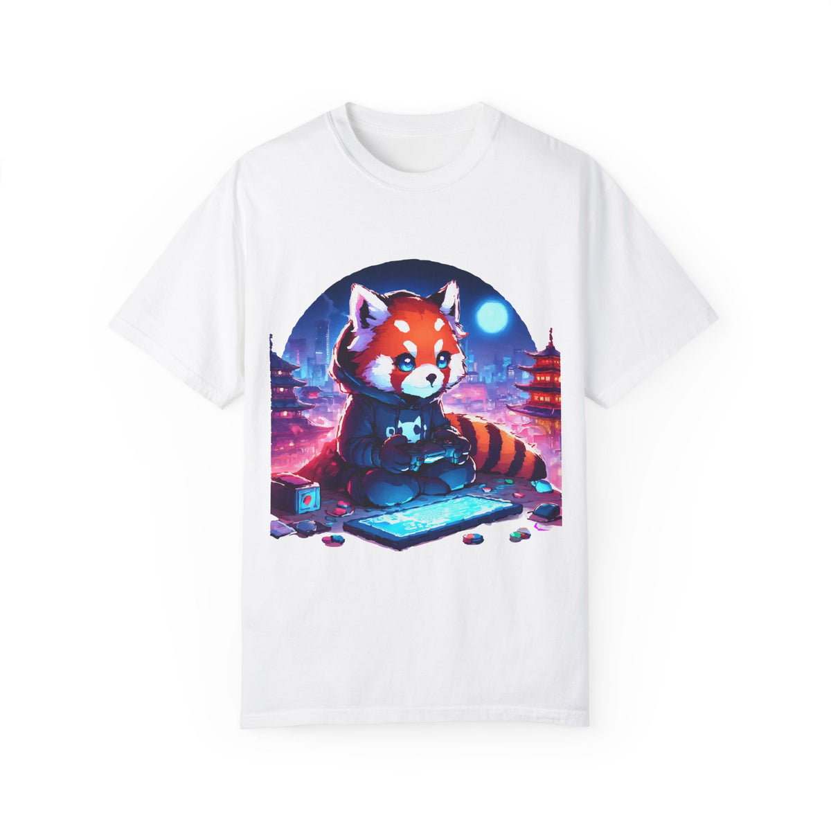 Red Panda Gamer T-Shirt - Cute & Funny Gaming Apparel