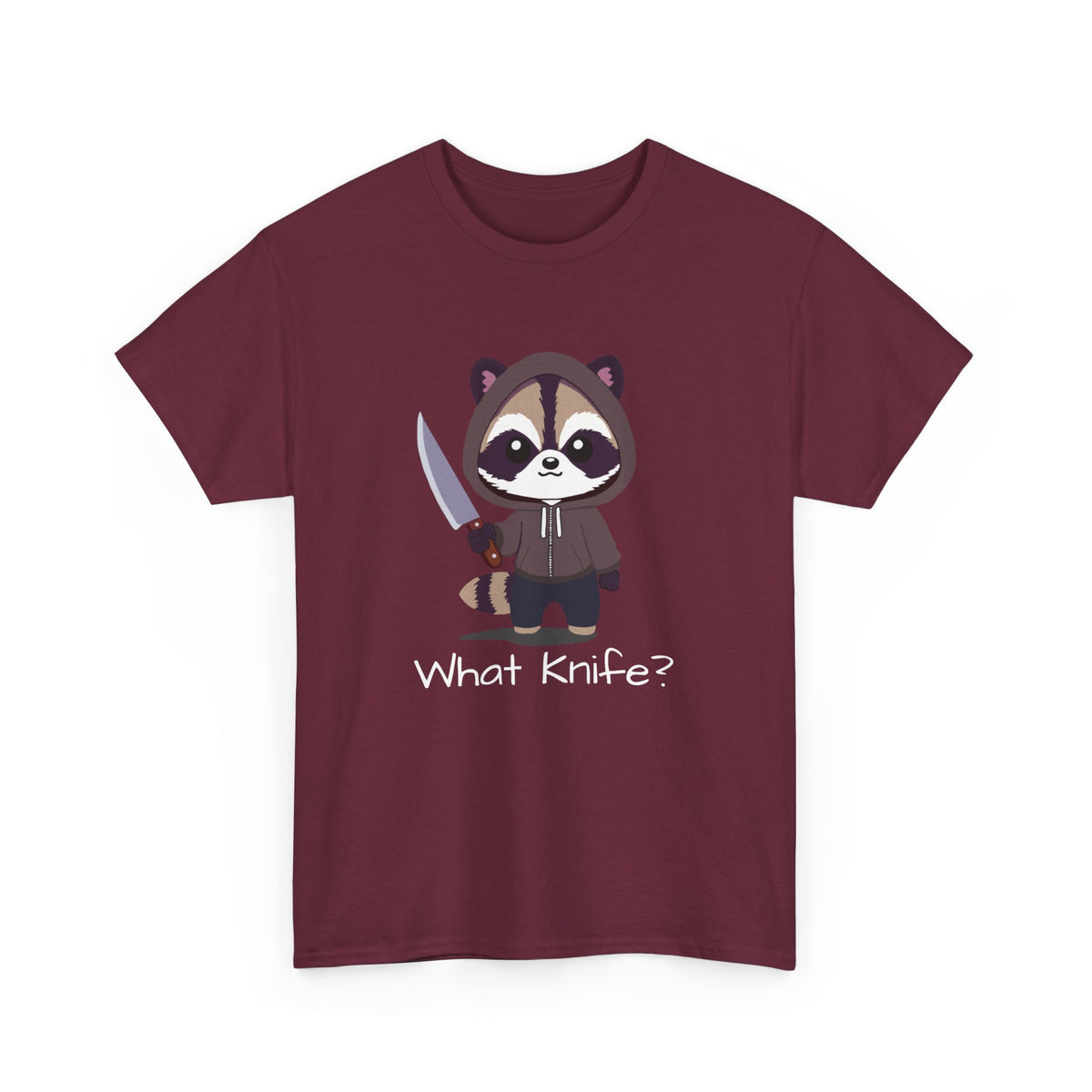 Hooded Raccoon Knife Shirt