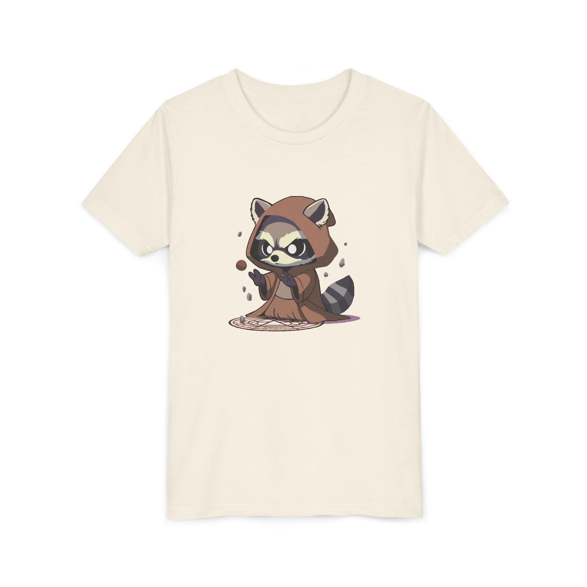 Raccoon Hoodie Youth Short Sleeve Tee - Perfect for Playtime and Parties