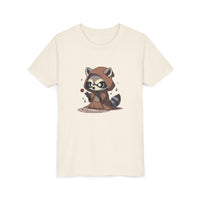 Raccoon Hoodie Youth Short Sleeve Tee - Perfect for Playtime and Parties