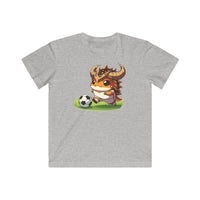 Personalized Kids Soccer T-Shirt with Cute Horned Toad Design