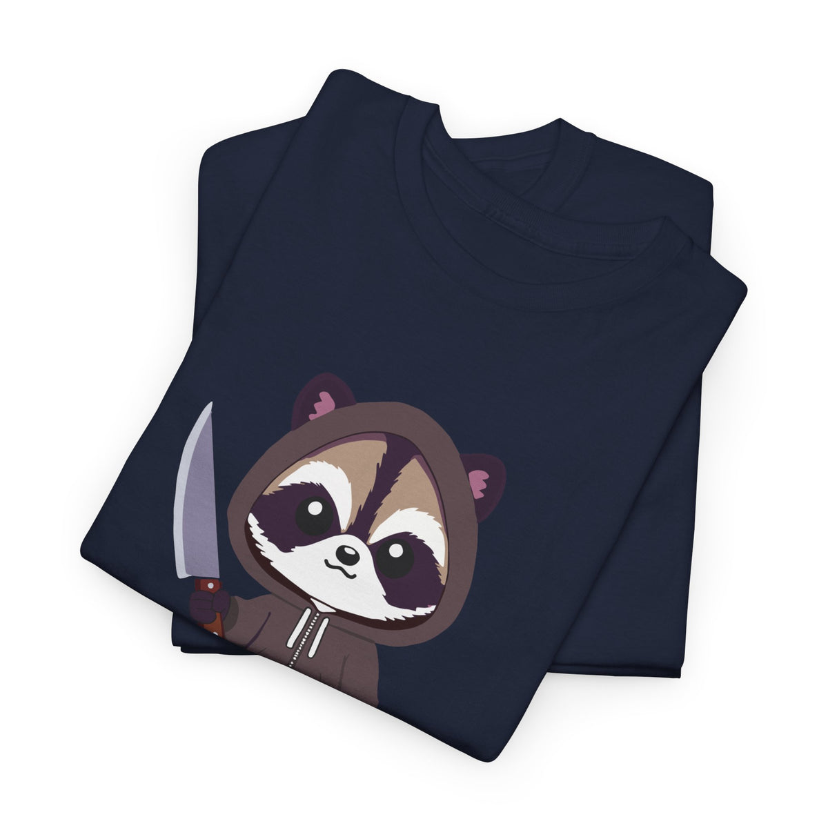 Hooded Raccoon Knife Shirt