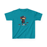 Axolotl Kids Heavy Cotton™ Tee with Quirky Character Design, black knight