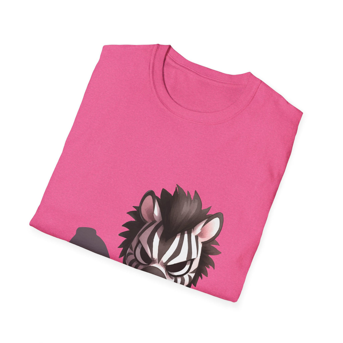 Shadowy Zebra Unisex Softstyle T-Shirt - Fun Graphic Tee for Animal Lovers