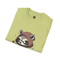 Cute Raccoon Space Wizard Unisex Softstyle T-Shirt - Perfect for Animal and Star Wars Fans