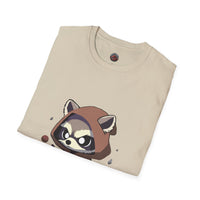 Cute Raccoon Space Wizard Unisex Softstyle T-Shirt - Perfect for Animal and Star Wars Fans