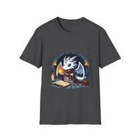 Fantasy Dragon Wizard Unisex Softstyle T-Shirt - Perfect for Gamers and Fantasy Lovers