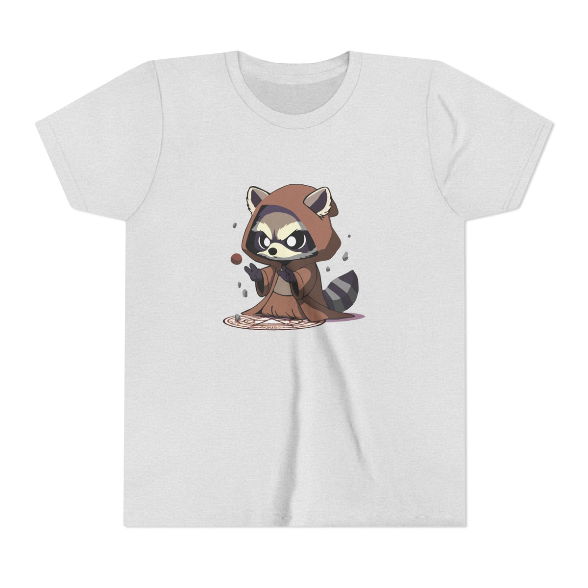 Raccoon Hoodie Youth Short Sleeve Tee - Perfect for Playtime and Parties