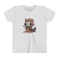 Raccoon Hoodie Youth Short Sleeve Tee - Perfect for Playtime and Parties