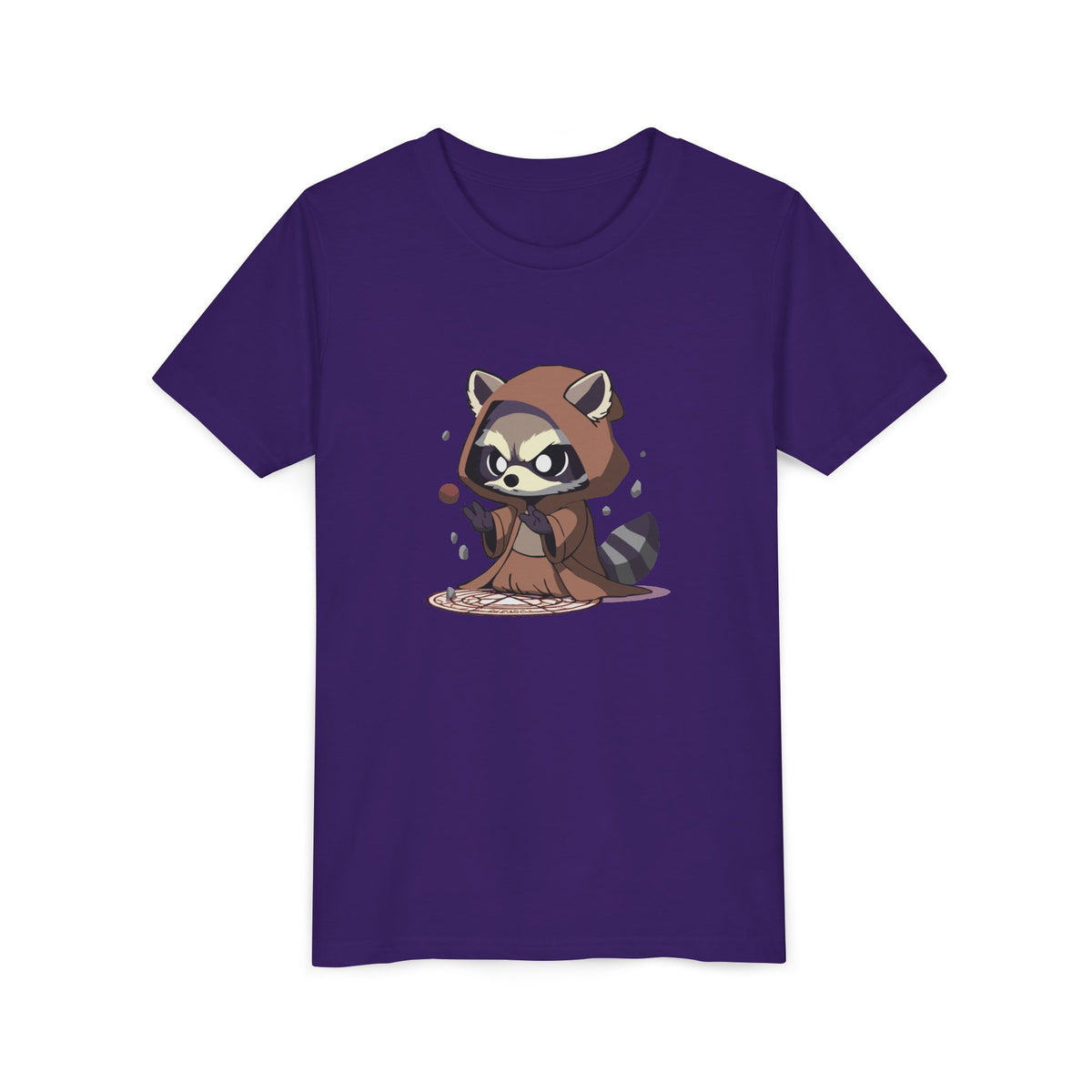 Raccoon Hoodie Youth Short Sleeve Tee - Perfect for Playtime and Parties