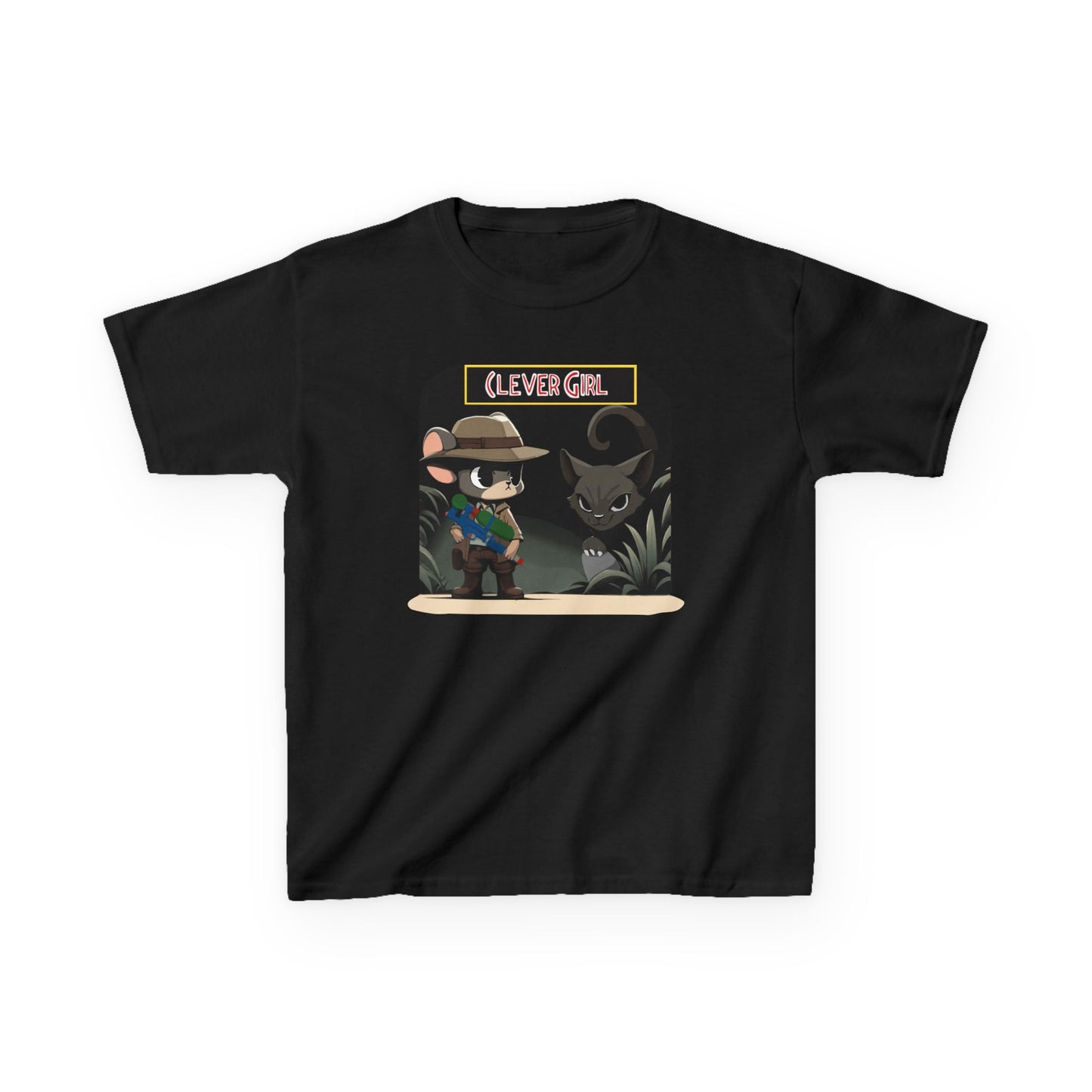 Clever Girl Kids Tee, Fun Graphic T-Shirt for Children, Adventure Shirt, Birthday Gift for Kids, Cute Animal Tee