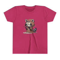 Raccoon Hoodie Youth Short Sleeve Tee - Perfect for Playtime and Parties