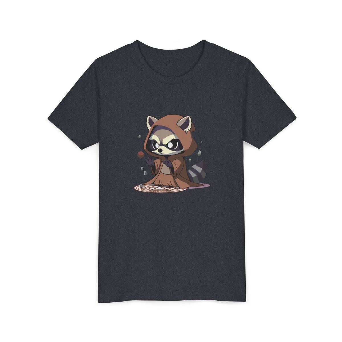 Raccoon Hoodie Youth Short Sleeve Tee - Perfect for Playtime and Parties