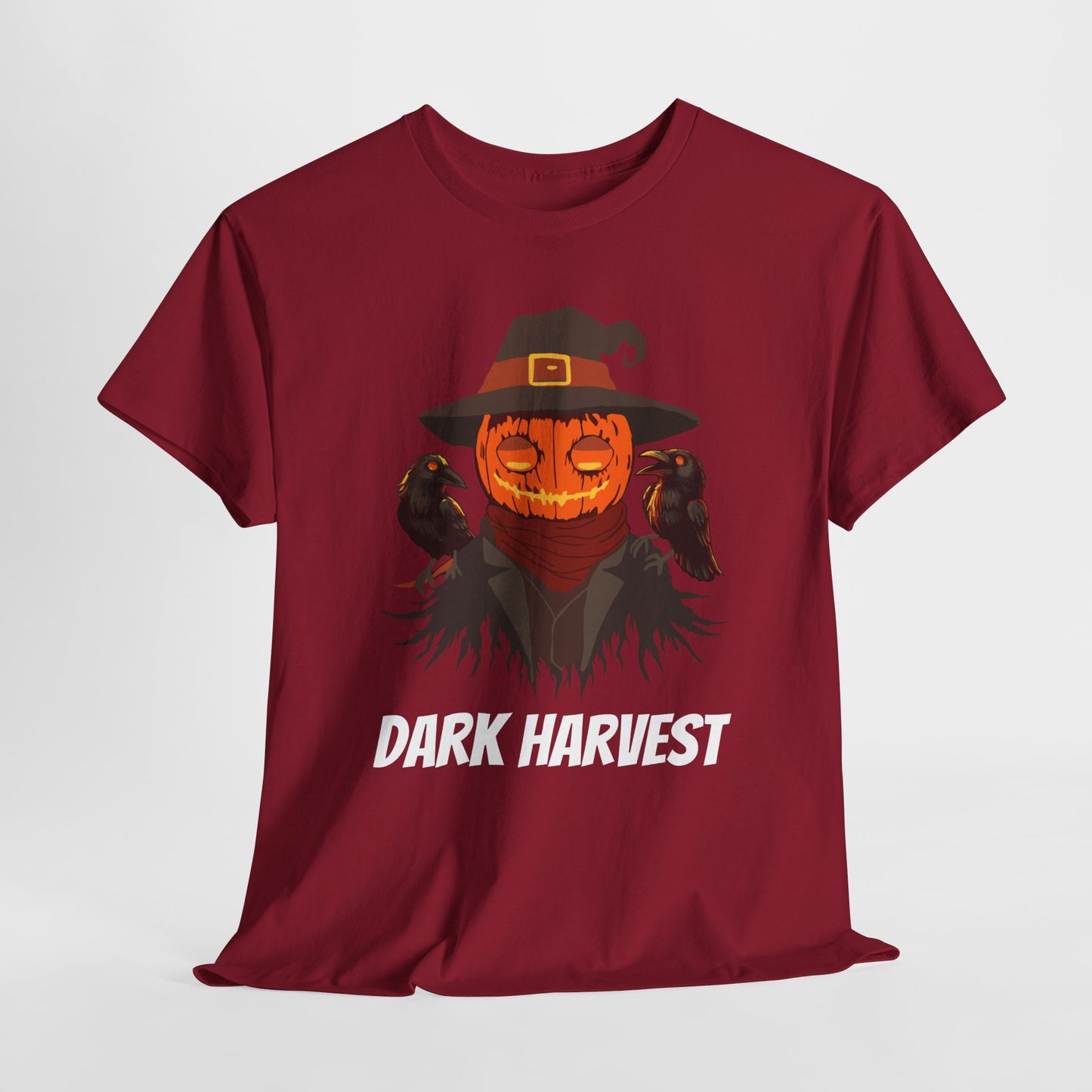 Dark Harvest Scarecrow Pumpkin T-Shirt - Spooky, Halloween, Gothic