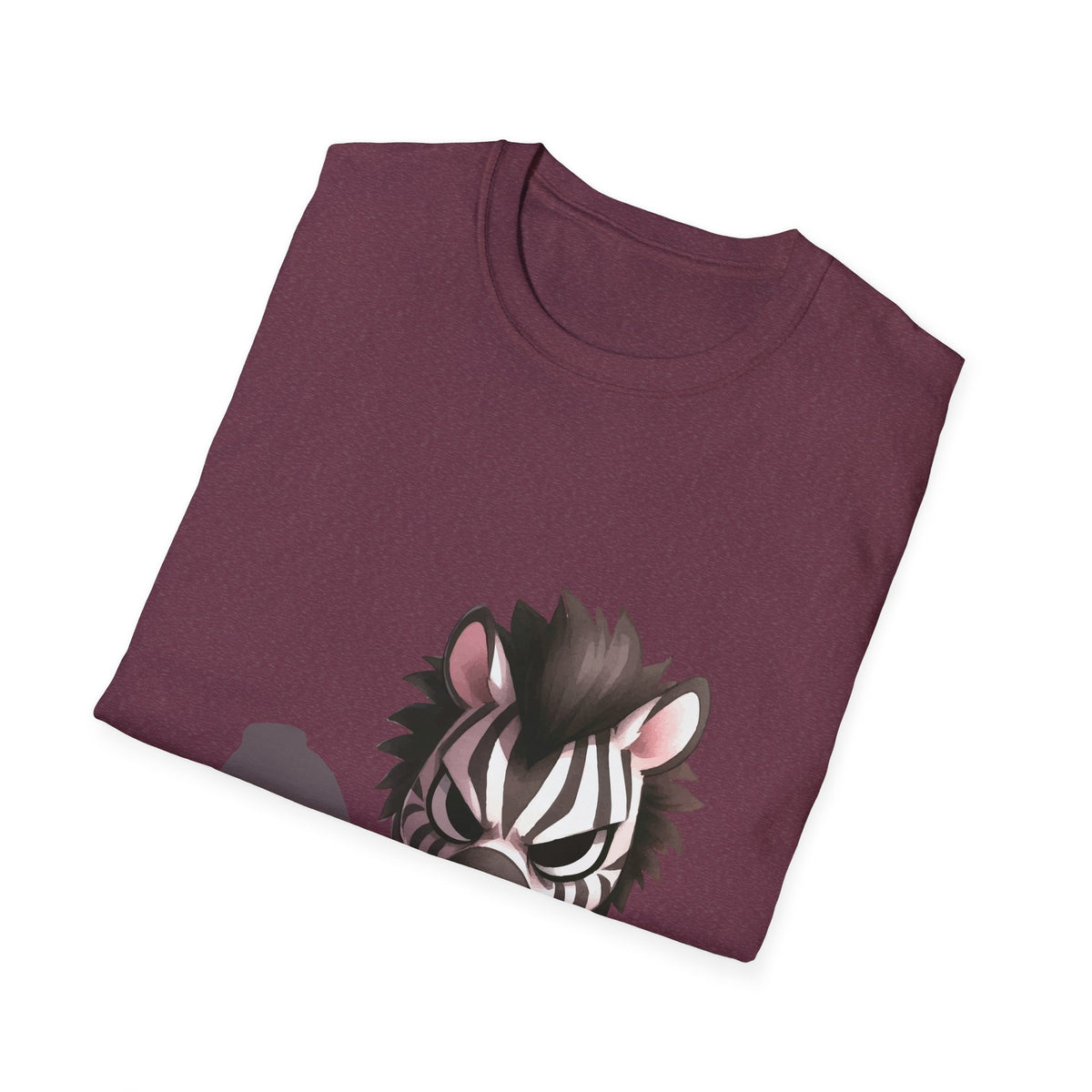 Shadowy Zebra Unisex Softstyle T-Shirt - Fun Graphic Tee for Animal Lovers
