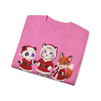 Cute Christmas Animals Tee — Santa Panda, Tiger & Fox Holiday T-Shirt