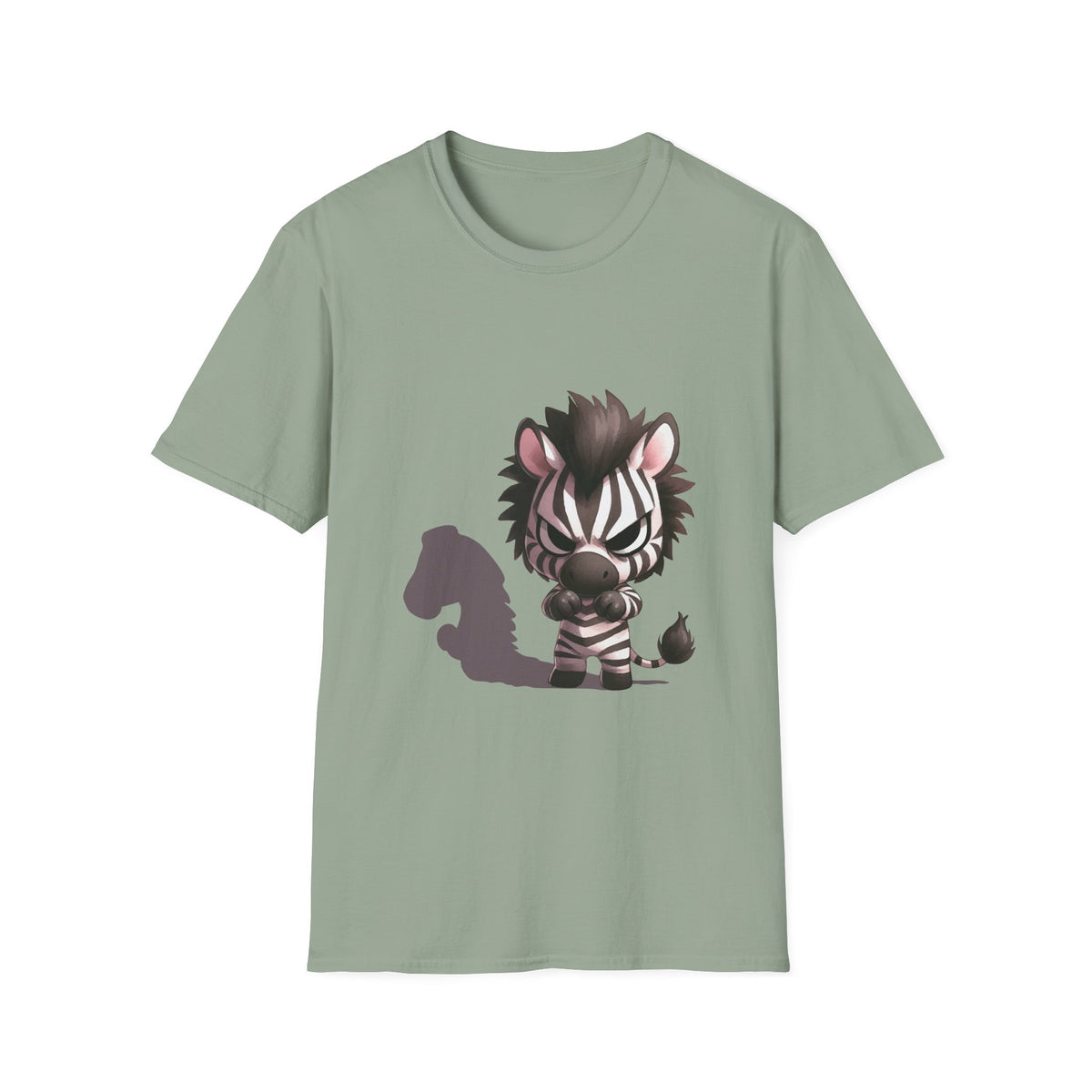 Shadowy Zebra Unisex Softstyle T-Shirt - Fun Graphic Tee for Animal Lovers