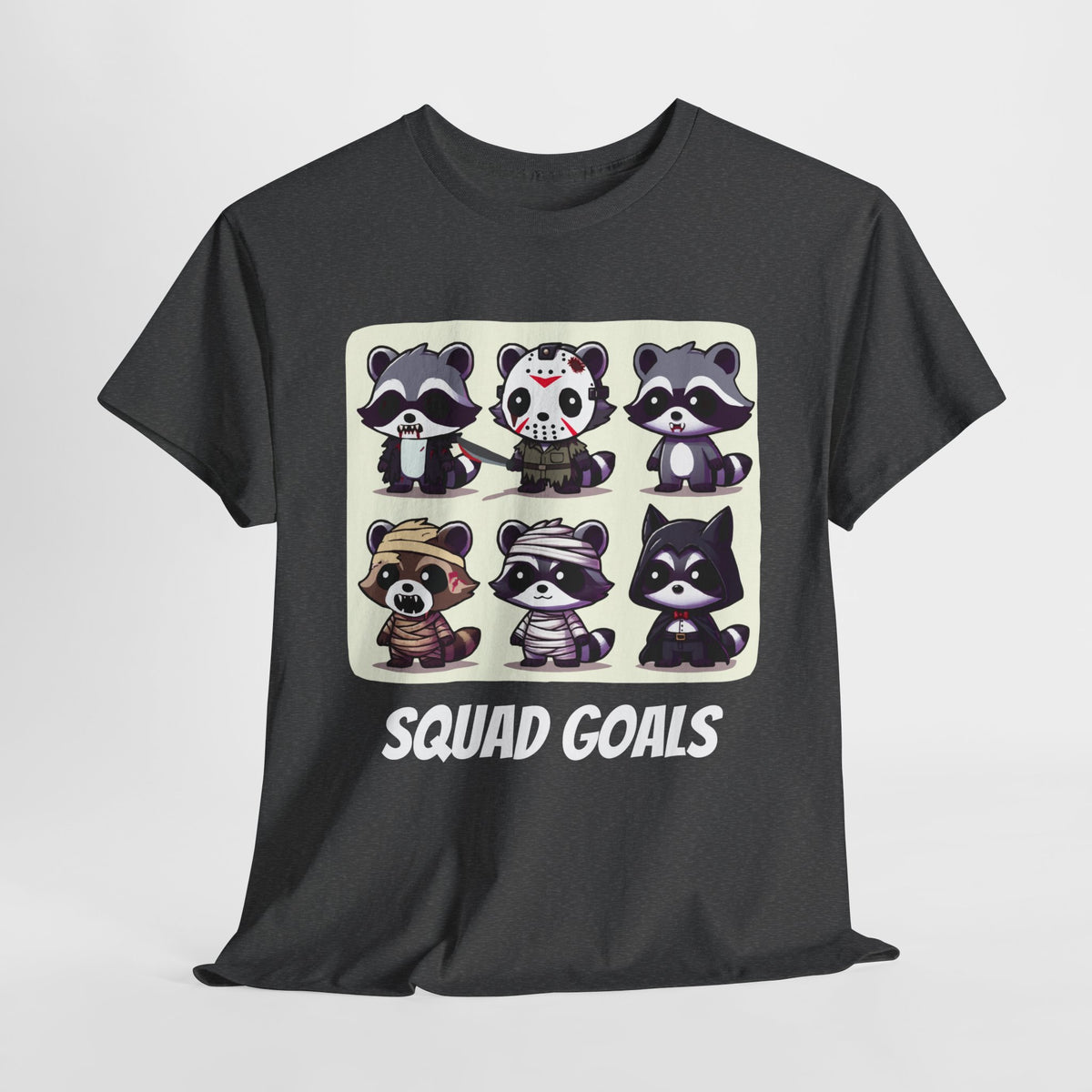 Halloween Raccoon Squad Goals T-Shirt - Cute, Spooky, Fun