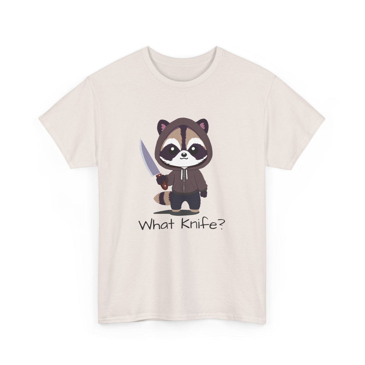 Hooded Raccoon Knife Shirt