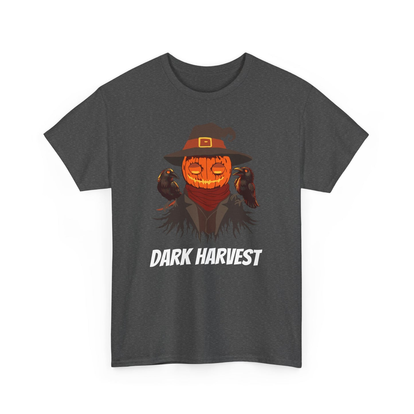 Dark Harvest Scarecrow Pumpkin T-Shirt - Spooky, Halloween, Gothic