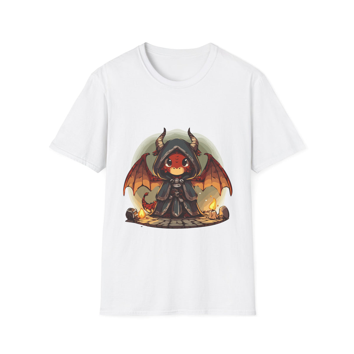 Hooded Dragon Demon Unisex Softstyle T-Shirt