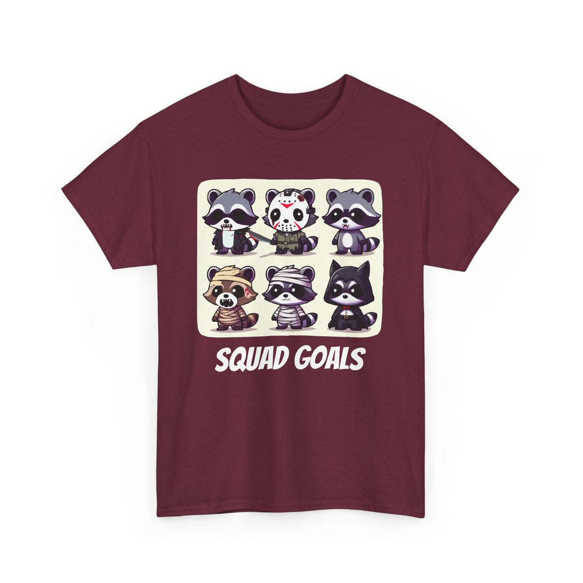 Halloween Raccoon Squad Goals T-Shirt - Cute, Spooky, Fun