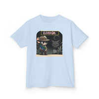 Clever Girl Kids Tee, Fun Graphic T-Shirt for Children, Adventure Shirt, Birthday Gift for Kids, Cute Animal Tee