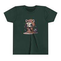 Raccoon Hoodie Youth Short Sleeve Tee - Perfect for Playtime and Parties