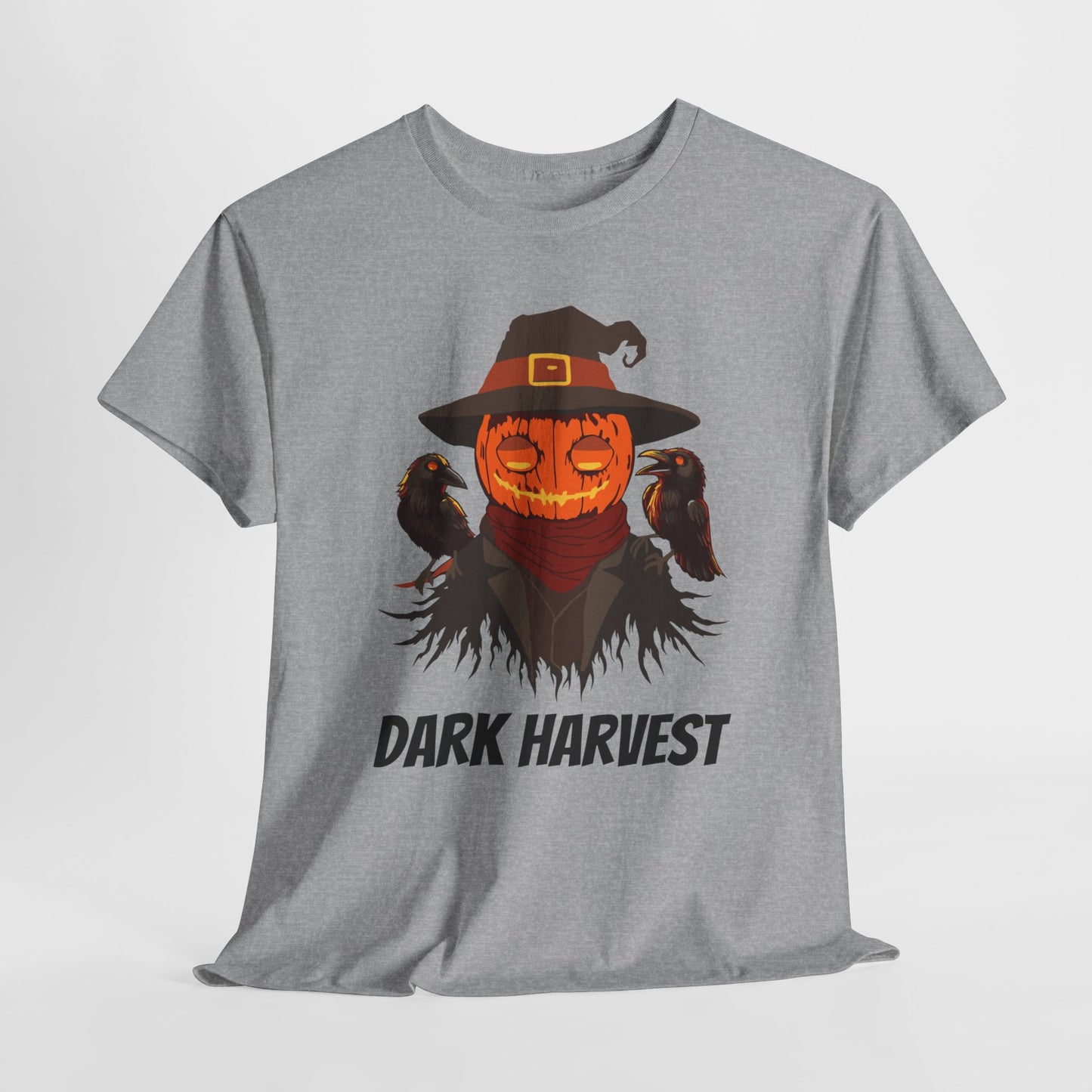 Dark Harvest Scarecrow Pumpkin T-Shirt - Spooky, Halloween, Gothic