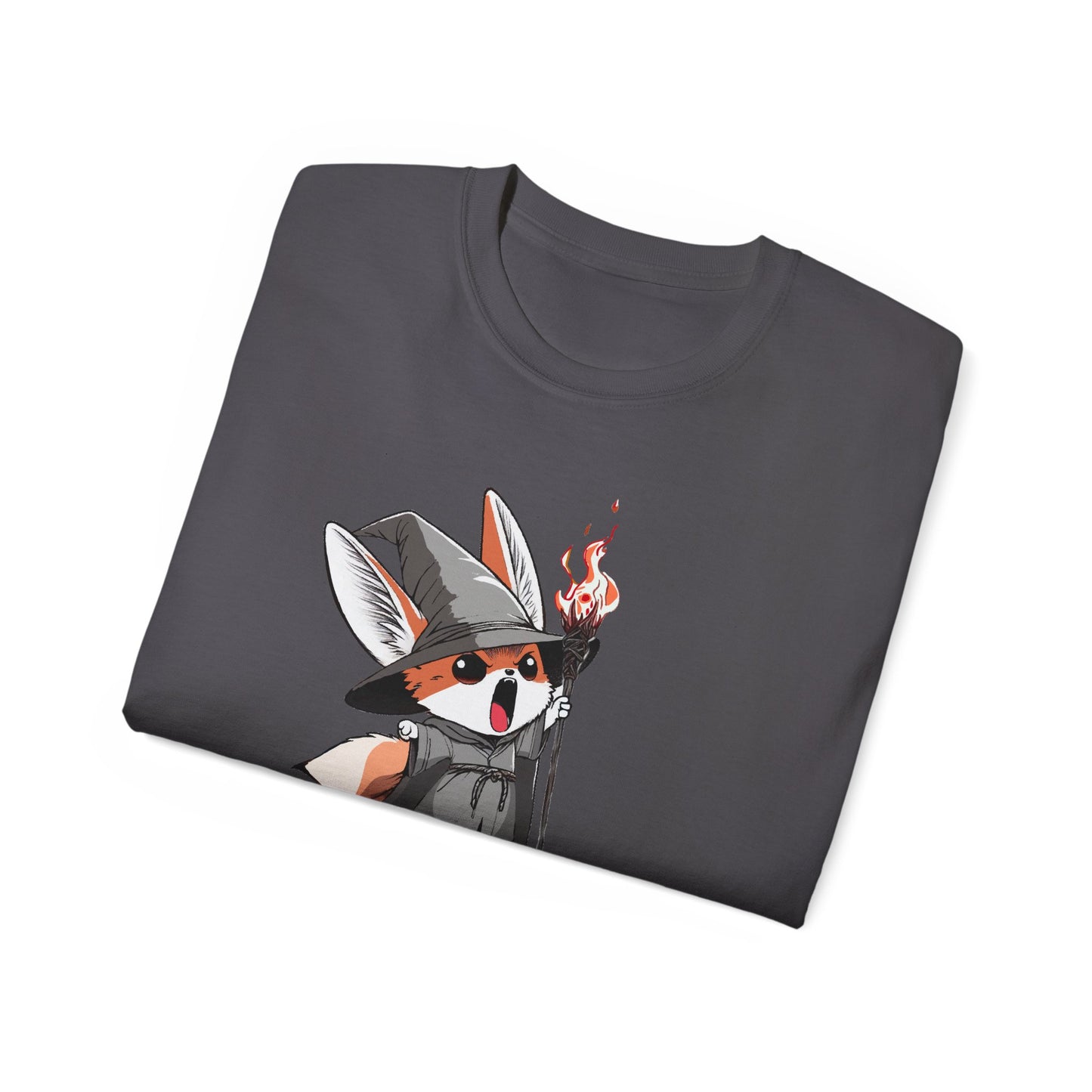 Whimsical Fox Wizard Tee: Cozy Gift for Animal Lovers, Cute T-shirt for Kids and Adults, Fantasy Merch, Gift for Halloween