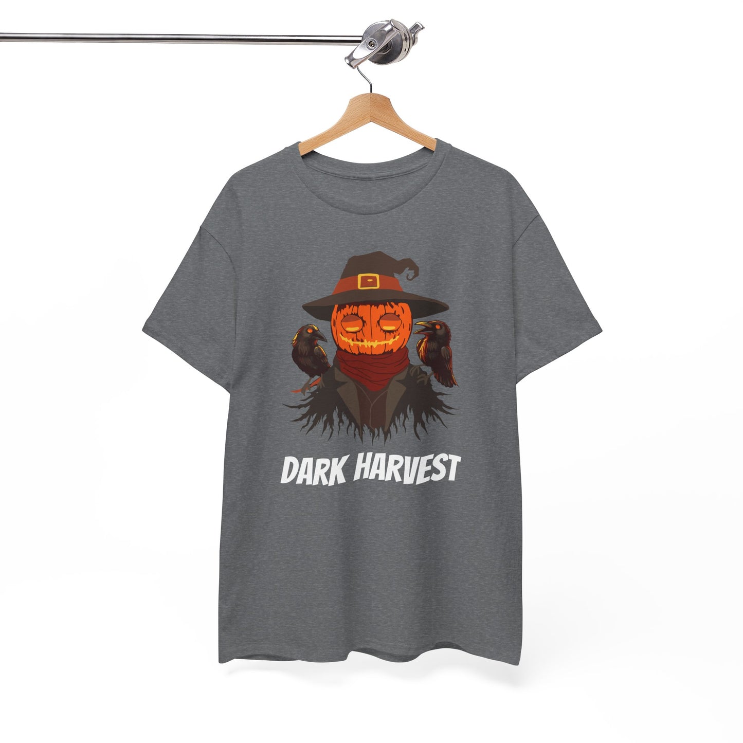 Dark Harvest Scarecrow Pumpkin T-Shirt - Spooky, Halloween, Gothic