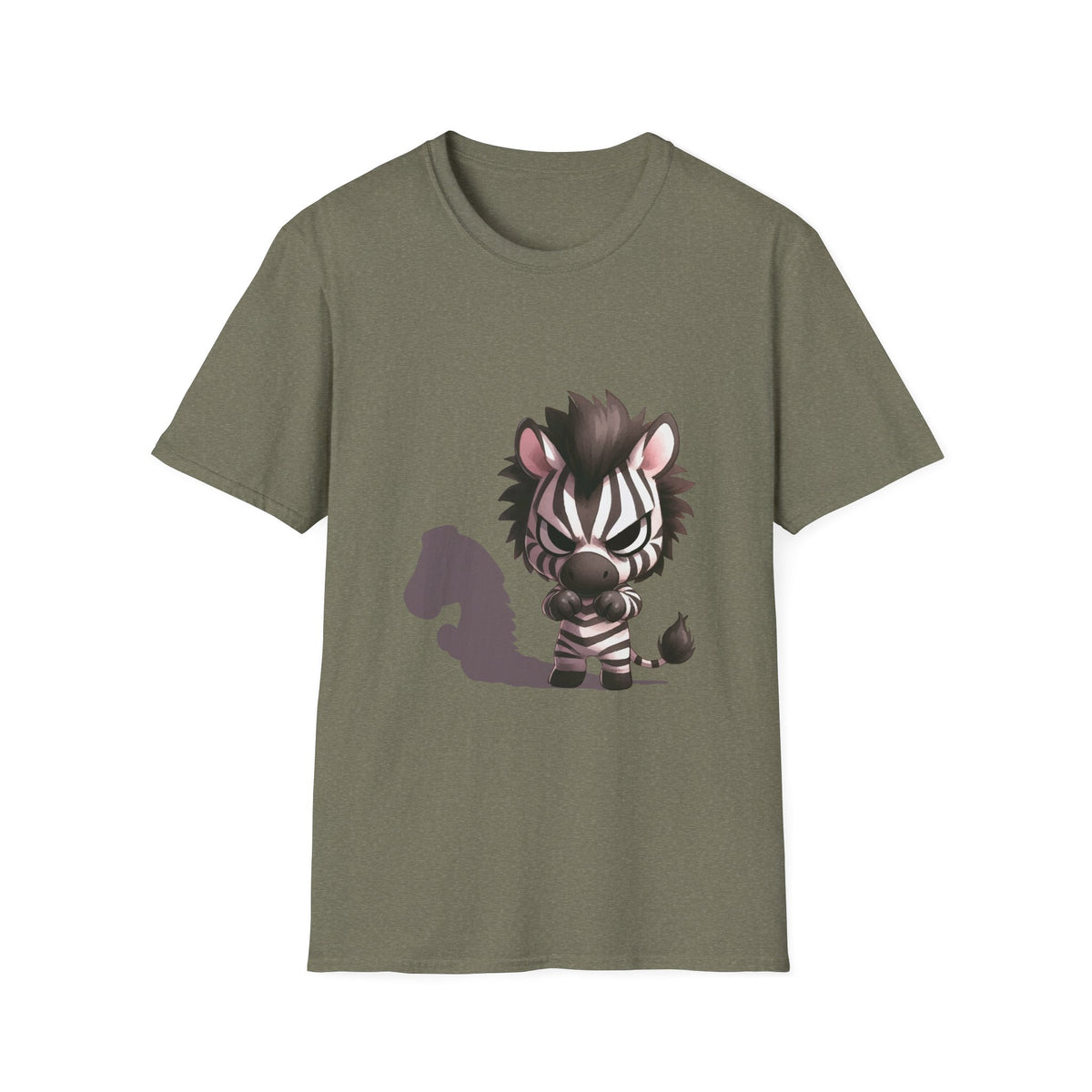Shadowy Zebra Unisex Softstyle T-Shirt - Fun Graphic Tee for Animal Lovers
