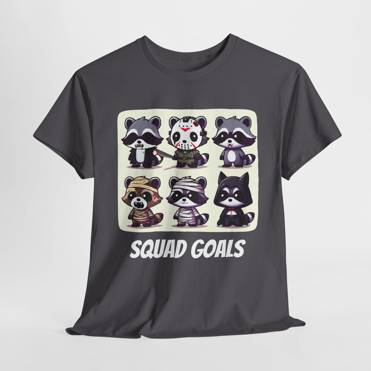 Halloween Raccoon Squad Goals T-Shirt - Cute, Spooky, Fun