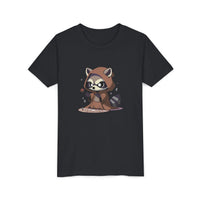 Raccoon Hoodie Youth Short Sleeve Tee - Perfect for Playtime and Parties