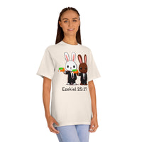 Ezekiel 25:17 Bunny Tee, Unisex Graphic Tee, Funny T-Shirt, Cute Animal Shirt, Gift for Friends, Easter Apparel