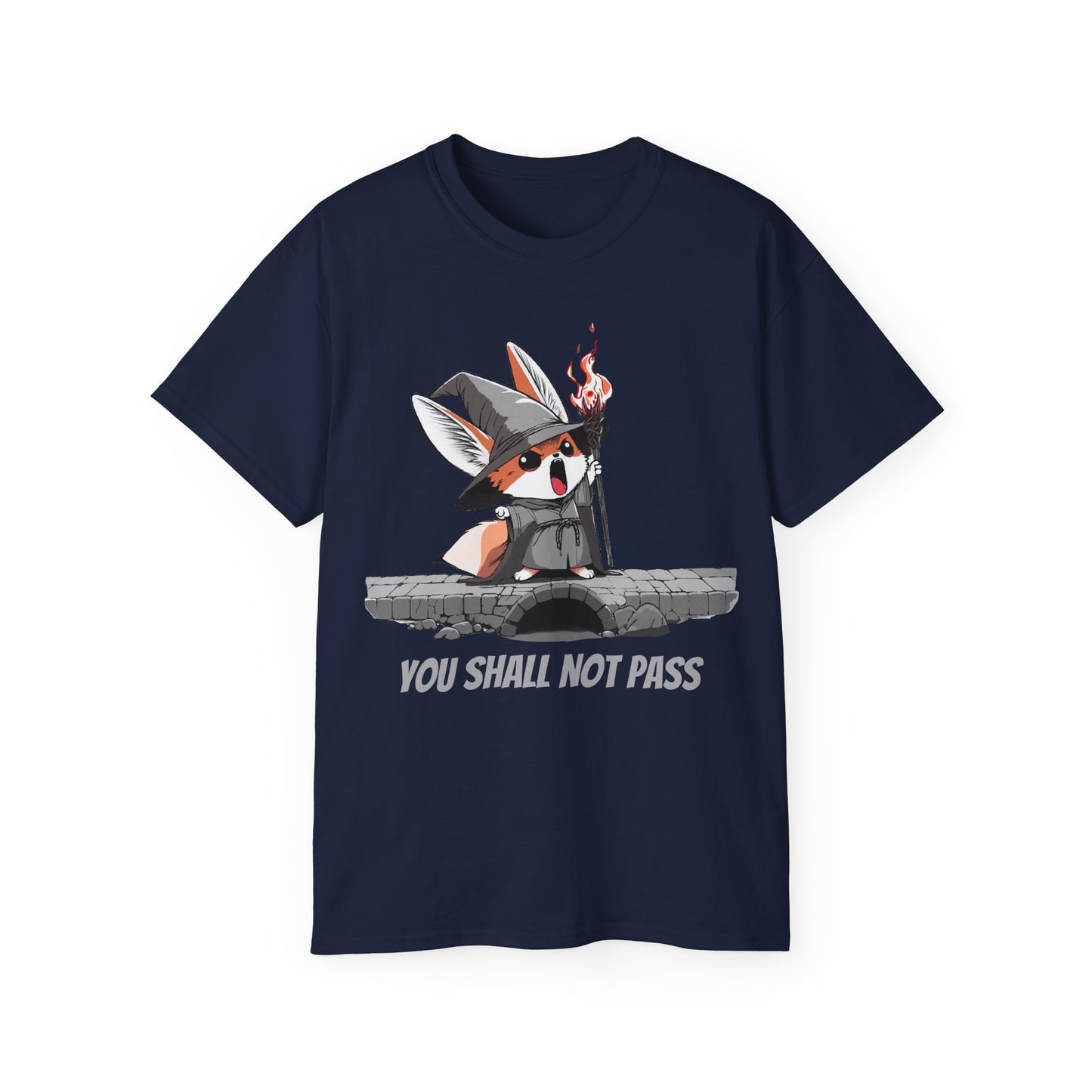 Whimsical Fox Wizard Tee: Cozy Gift for Animal Lovers, Cute T-shirt for Kids and Adults, Fantasy Merch, Gift for Halloween