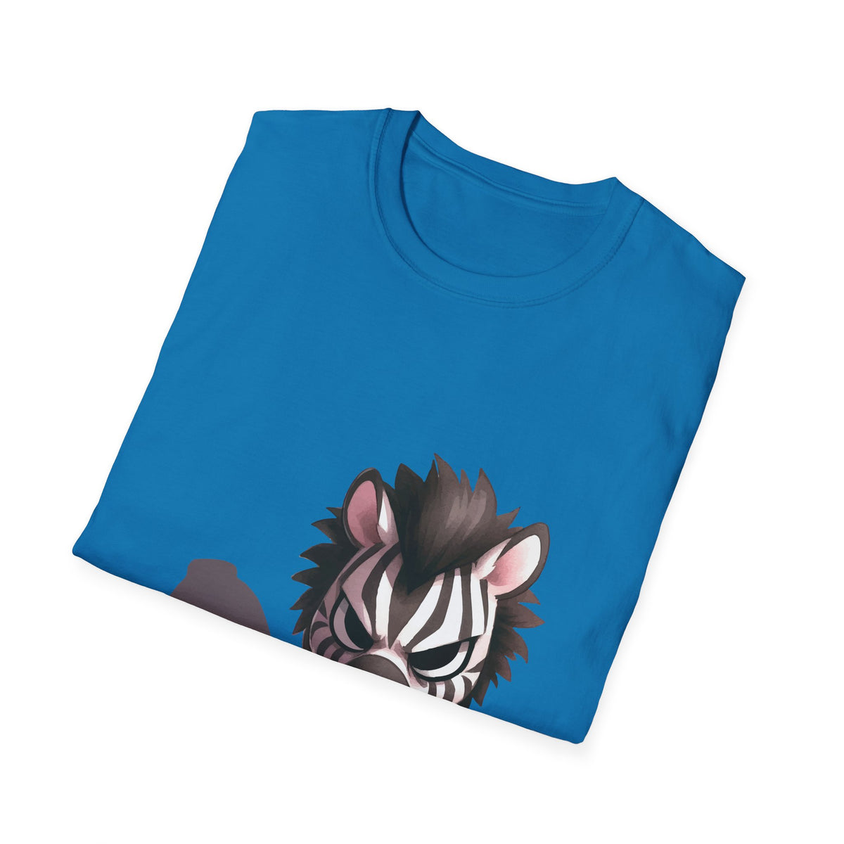 Shadowy Zebra Unisex Softstyle T-Shirt - Fun Graphic Tee for Animal Lovers