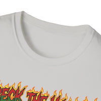 Metal Fox Christmas T-Shirt – 'Wreck the Halls' Holiday Graphic Tee