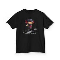 Axolotl Kids Heavy Cotton™ Tee with Quirky Character Design, black knight