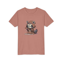 Raccoon Hoodie Youth Short Sleeve Tee - Perfect for Playtime and Parties