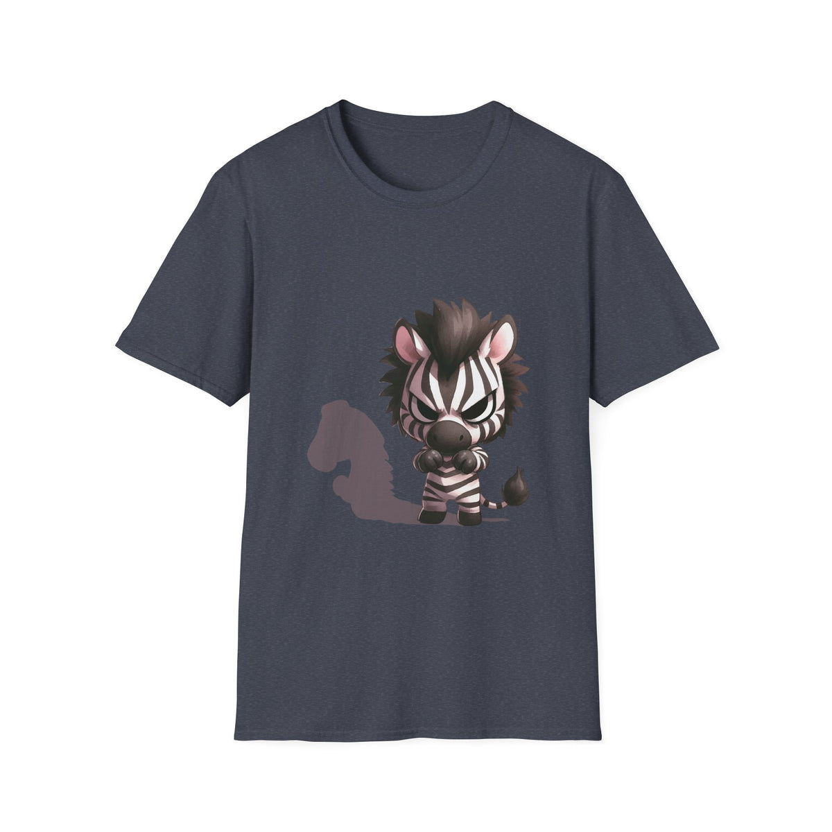 Shadowy Zebra Unisex Softstyle T-Shirt - Fun Graphic Tee for Animal Lovers