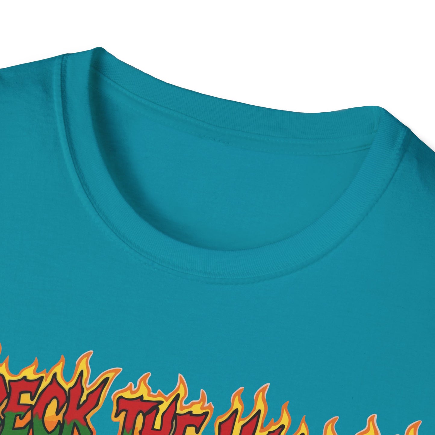 Metal Fox Christmas T-Shirt – 'Wreck the Halls' Holiday Graphic Tee
