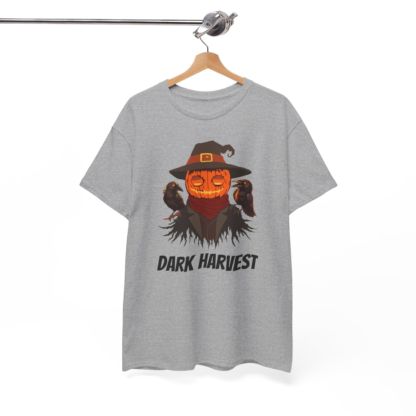 Dark Harvest Scarecrow Pumpkin T-Shirt - Spooky, Halloween, Gothic